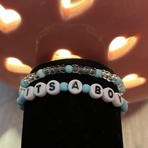“It’s a boy” bracelet set🩵